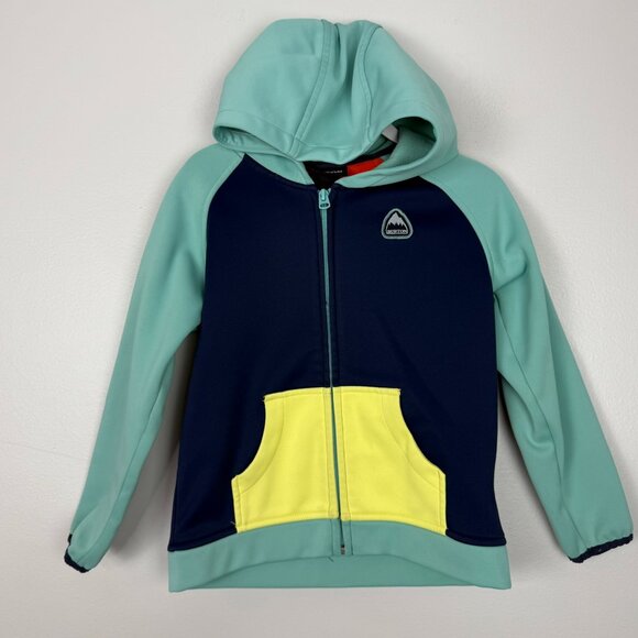 Burton Snowboard Zip Up Sweatshirt Jacket Small Boys Kids Waterproof Sz 5/6 - Picture 1 of 13